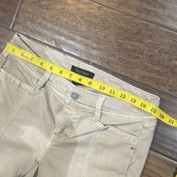 White House Black Market Beige Straight Leg Jeans - Picture 5 of 7